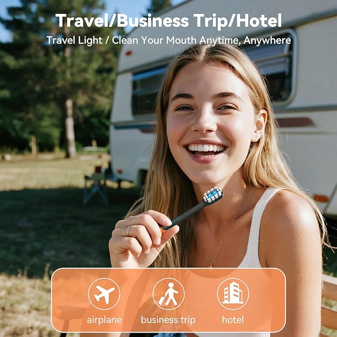 24Pack Disposable Toothbrushes with Toothpaste All-in-One Oral Care Prepasted Individually Wrapped 5-in-1 Mini Toothbrush with Toothpick, Flosser, Tongue Cleaner, Perfect for Travel & On-The-Go