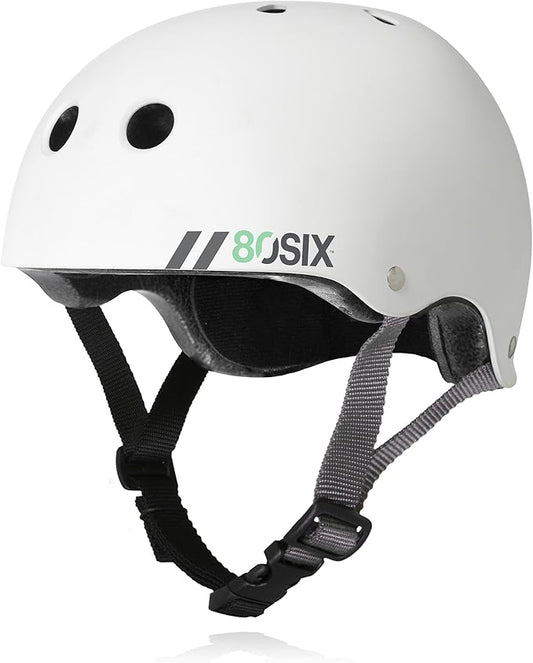 80SIX Triple Certified Multisport Helmet - Ideal for Bike, Scooter, Skateboard, Roller Skate and Inline Skate-StrideForce Fitness
