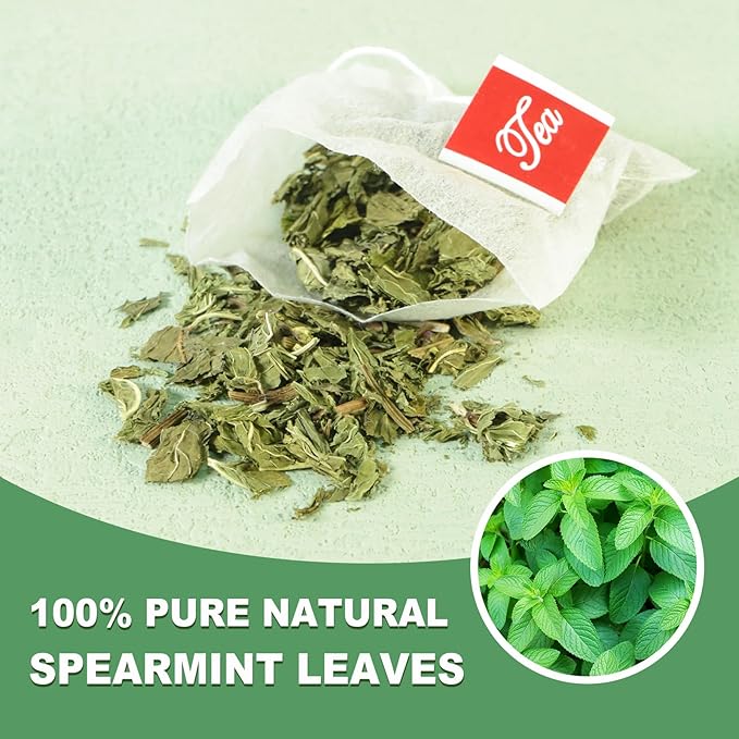 TEARELAE - Spearmint Tea - 1.5g x 50 Count - 100% Pure Spearmint Leaves - Non-GMO - Naturally Caffeine-free Herbal Tea - Support Digestion & Natural Breath Freshener-StrideForce Fitness