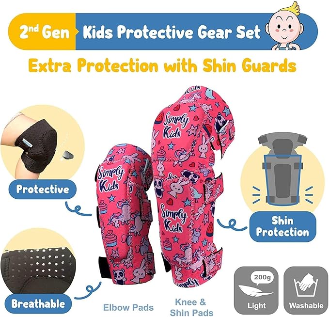 Soft-Style Kids Knee and Elbow Pads with Bike Gloves, Flexible Impact-Resistant Gear for Ages 2-11, Designed for Balance Bikes, Roller-Skating, and Skateboarding-StrideForce Fitness