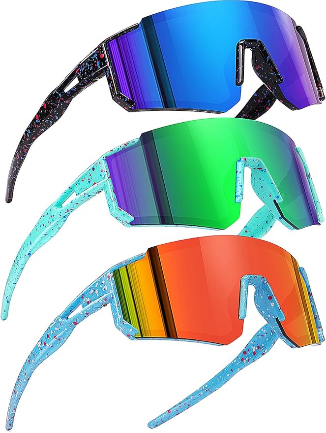 Youth Baseball Sunglasses Kids Sports Sunglasses for Boys Girls Softball Cycling Glasses UV400 Protection-StrideForce Fitness
