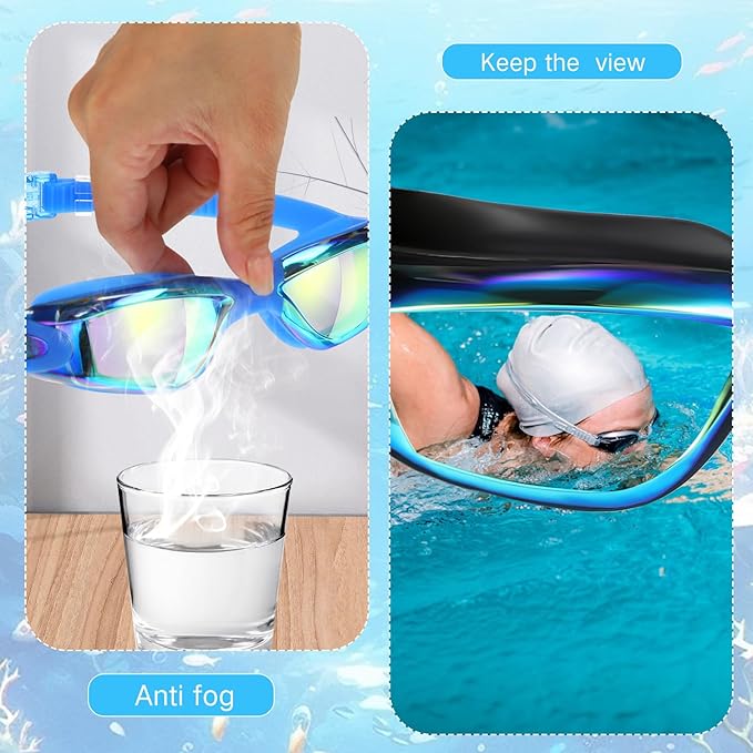 Konohan 10 Pack Swim Goggles Bulk for Kids adult Pool Goggles Anti Fog Silicone No Leak Swimming Glasses for Men Women Youth-StrideForce Fitness