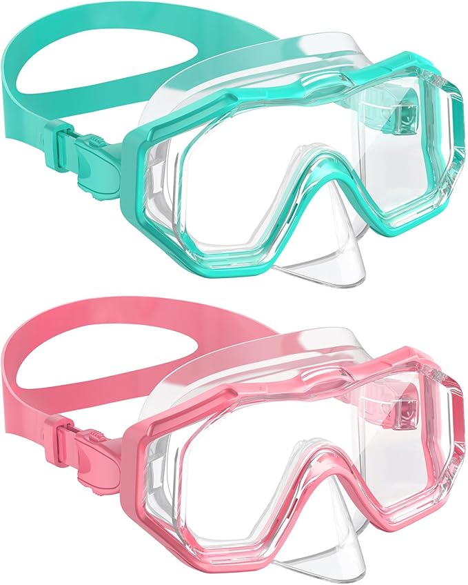 W WSTOO Kids Swim Goggles with Nose Cover,Snorkel Diving Swimming Mask for Youth 5-15,HD 3-Window Wide Vision Anti-Shattered Lens Anti-Fog&Leak-StrideForce Fitness