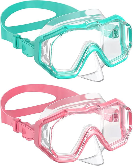 W WSTOO Kids Swim Goggles with Nose Cover,Snorkel Diving Swimming Mask for Youth 5-15,HD 3-Window Wide Vision Anti-Shattered Lens Anti-Fog&Leak-StrideForce Fitness