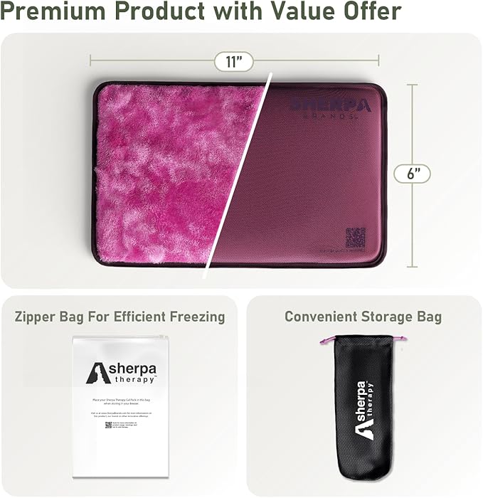 Small Soft Ice Packs for Injuries Reusable - Hot and Cold Flexible Gel Ice Packs Reusable for Ankle, Hand, Wrist, Head Pain Relief - 6" x 11" - Purple-StrideForce Fitness