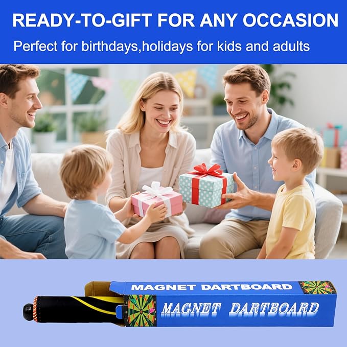 Magnetic Dart Board Outdoor Game Suitable for Children to Play Comes with 12 Darts Best Toys Gifts for Teenage Boys Girls Age 5 6 7 8 9 10 11 12 Years (12 in)-StrideForce Fitness