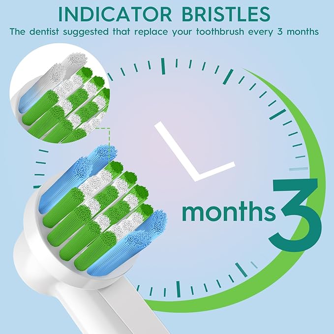 12PCS Gum Care Replacement Toothbrush Heads Compatible with Oral B Braun,Electric Toothbrush Heads Brush Heads Compatible with Oral B Pro 1000/1500/500,Smart,Vitality, Triumph Series