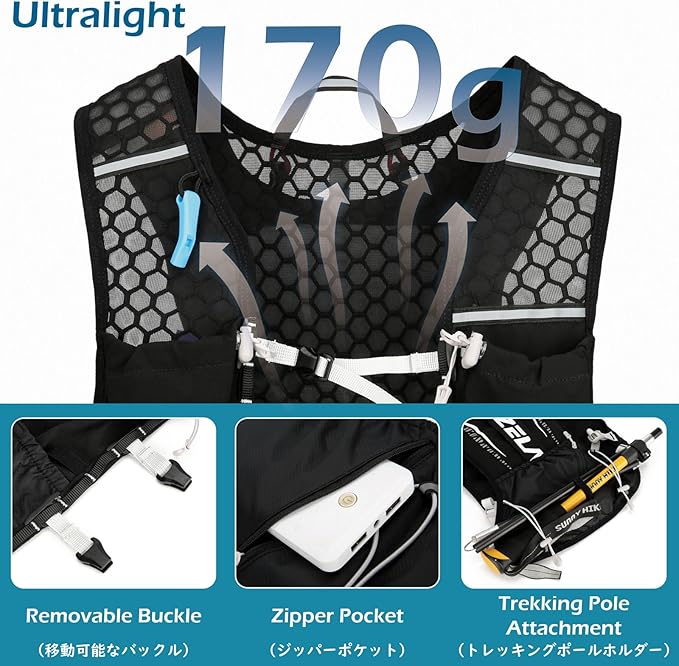 TRIWONDER Hydration Backpack Lightweight Water Pack for Men Women Hydration Pack for Cycling, Running, Hiking and Biking-StrideForce Fitness