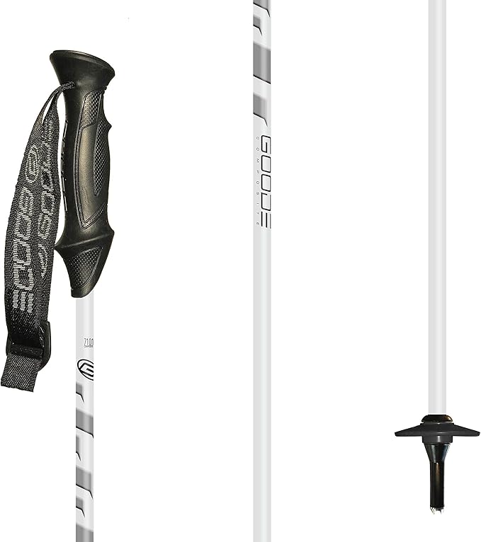 GOODE G-Max Summit Ski Poles – Lightweight & Durable Carbon Composite Downhill Ski Poles for Men & Women – Ergonomic Grip & Shock Absorbing Design – Pair-StrideForce Fitness