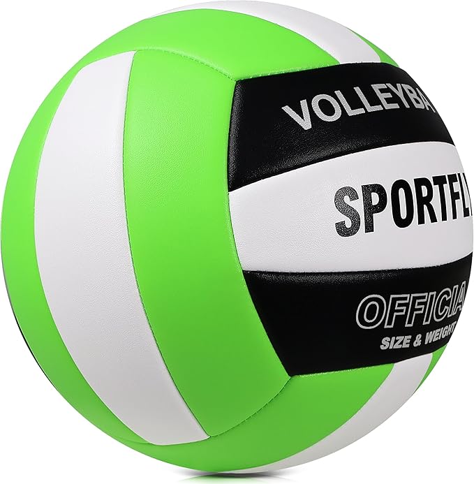 Official Size 5 Volleyball, Soft Indoor Outdoor Volleyball for Game Gym Training Beach Play, 2 Pcs Per Pack with Pump Kit-StrideForce Fitness