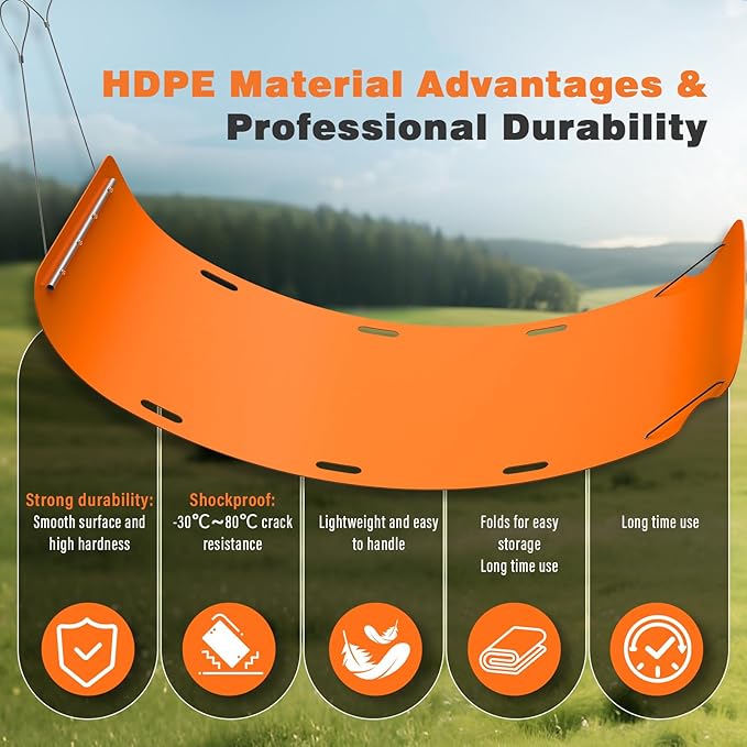 Yard Drag Sled - 48x110” Large Yard Glider Heavy-Duty Multipurpose Drag Mat Home Easy Use for Carrying Stone, Leaves, Log, Boxes-StrideForce Fitness