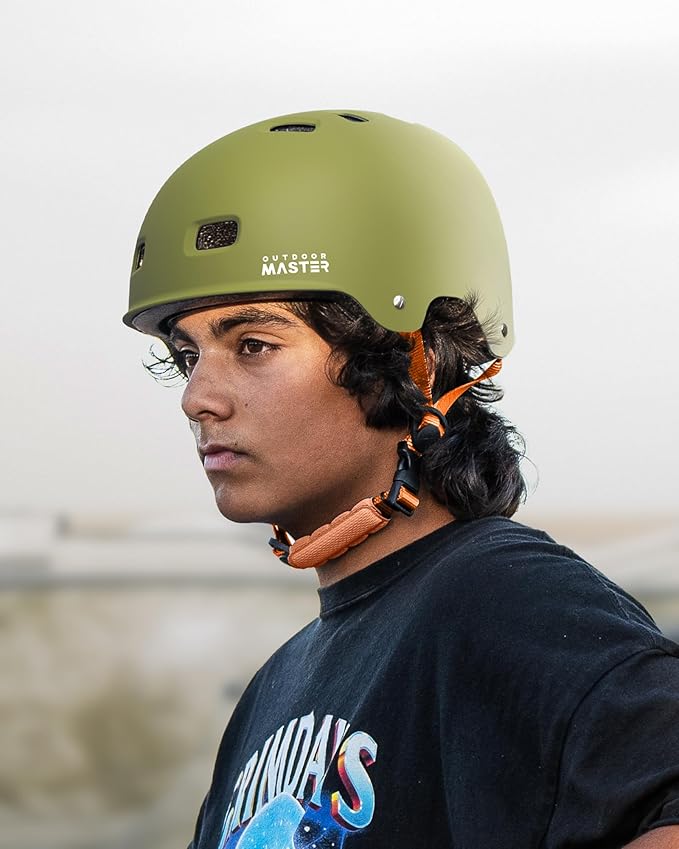 OutdoorMaster Skateboard Cycling Helmet - Two Removable Liners Ventilation Multi-Sport Scooter Roller Skate Inline Skating Rollerblading for Kids, Youth & Adults-StrideForce Fitness