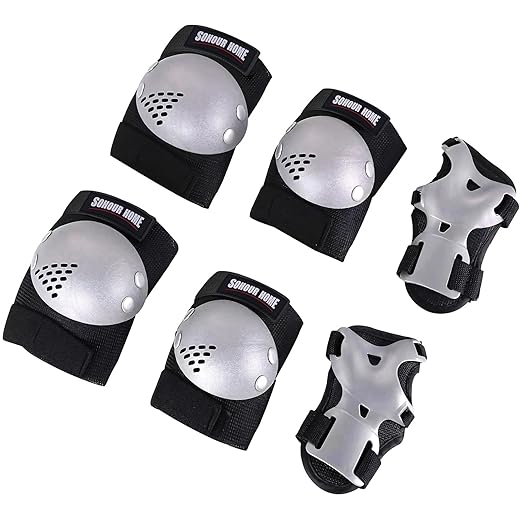 Youth/Kids Knee Pads Elbow Pads Wrist Guards Protective Gear Set for 3-15 Years Child Roller Skates, Skateboard, Cycling, Inline Skating, BMX Bike, Balance bike, Scooter Riding and Other Outdoor Sports-StrideForce Fitness