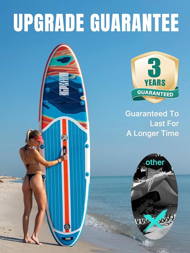 Niphean Inflatable Stand Up Paddle Board with SUP Accessories, Anti-Slip EVA Deck, 10’6’’ Inflatable Paddle Boards for Adults & Youth of All Skill Levels-StrideForce Fitness