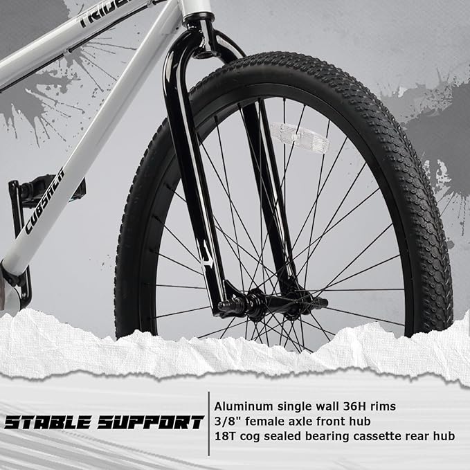 20 24 26 Inch BMX Race Bike Trident Bicycles Beginner-Level to Advanced Riders with 2 Pegs, Multiple Colors-StrideForce Fitness