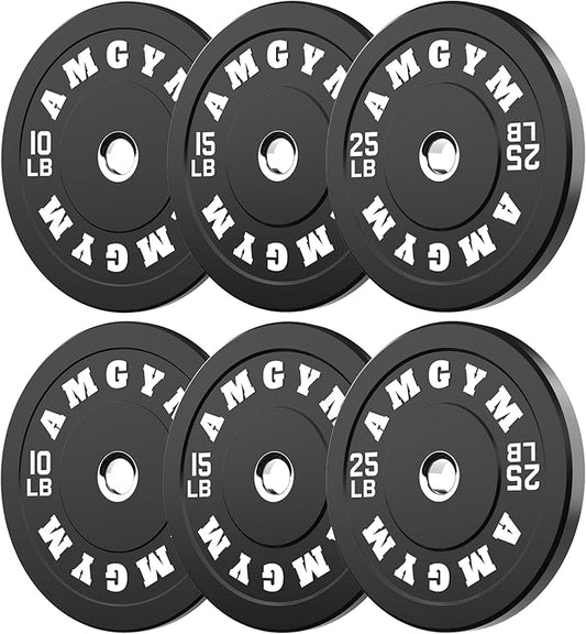 2 Inch Bumper Plates，10-500lbs，Barbell Rubber Olympic Weight Plates Set for Home Gym, Strength Training & Weight Lifting, Multiple Options Colors-StrideForce Fitness