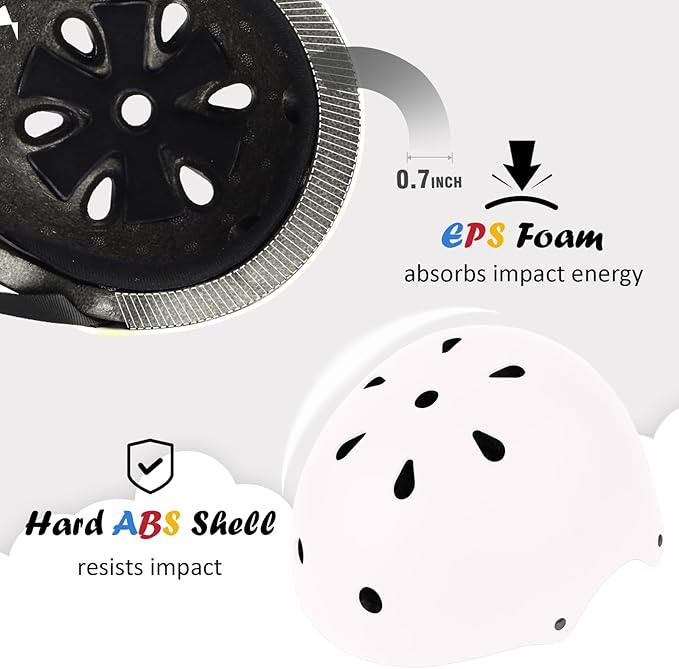 Kids Bike Helmet, Adjustable and Multi-Sport, from Toddler to Youth, 3 Sizes-StrideForce Fitness