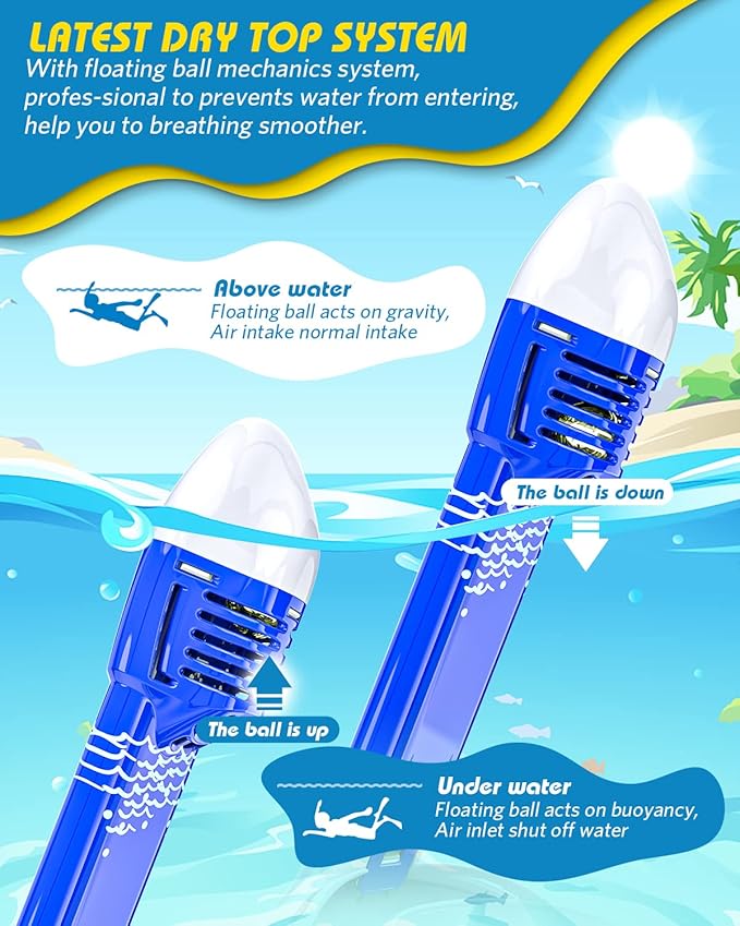 QingSong Kids Snorkel Mask Full Face, Snorkeling Set with Camera Mount, Foldable 180 Degree Panoramic View Snorkeling Gear Anti-Fog Anti-Leak-StrideForce Fitness