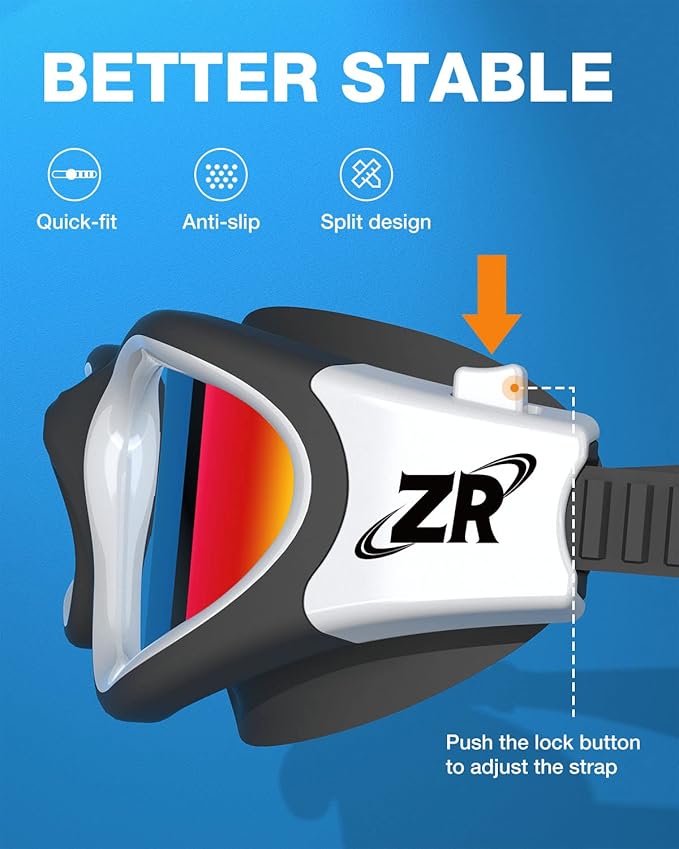 ZIONOR G1 Polarized Swimming Goggles for Unisex Adult Women Anti Fog 100% Anti UV Diving Goggles-StrideForce Fitness