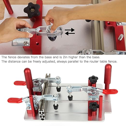 Coping Sled, High Security 144 5 Mm Maximum Clamping Width Aluminum Alloy 0 48 Mm Clamping Range Clean Cutting Milling Table Coping Sled for Carpentry-StrideForce Fitness