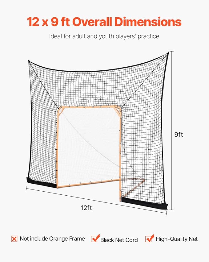 VEVOR Portable Lacrosse Goal - Complete Training Accessory Set with Extended Coverage for Youth and Adults-StrideForce Fitness