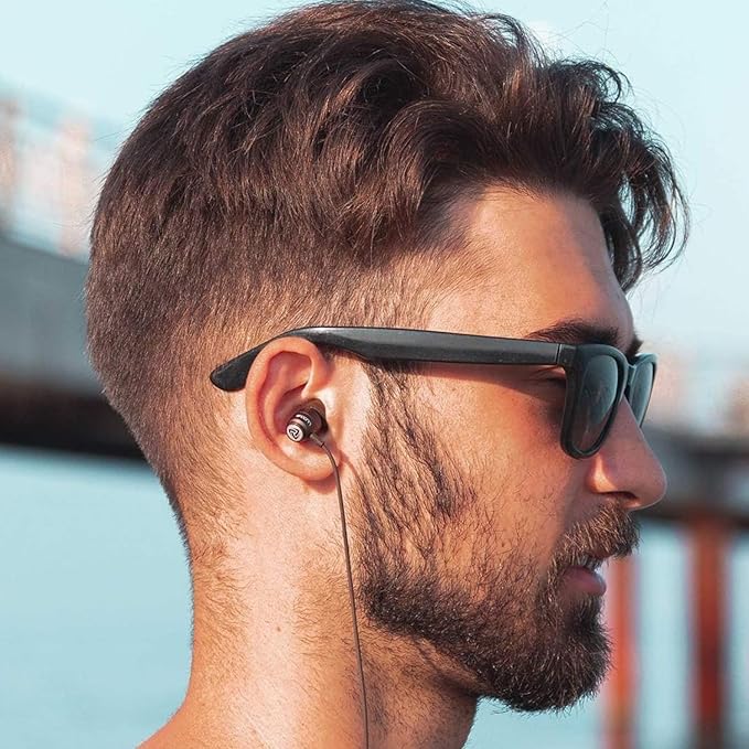 LUDOS Clamor USB C Headphones for iPhone 16 15 Pro Max Plus iPad Pro, 5 Years Warranty, USB-C Earbuds for Samsung Galaxy S24 S23 Ultra S22 S21 FE S20 A55 A54 A53, USB Type C Earphones - Brown-StrideForce Fitness