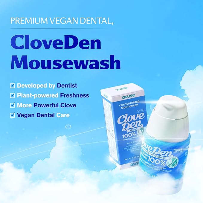 Vegan Alcohol-Free Mouthwash for Bad Breath Treatment for Adults – Concentrated Botanical Oral Rinse with Clove & Tea Tree Oil, 200+ Uses, Mint Herbal Blend, 1.69 fl oz