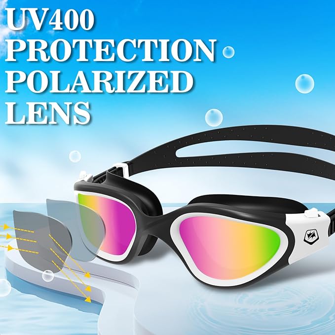 WIN.MAX Polarized Swimming Goggles Swim Pool Goggles Anti Fog Anti UV No Leakage Clear Vision for Men Women Adults Teenagers-StrideForce Fitness
