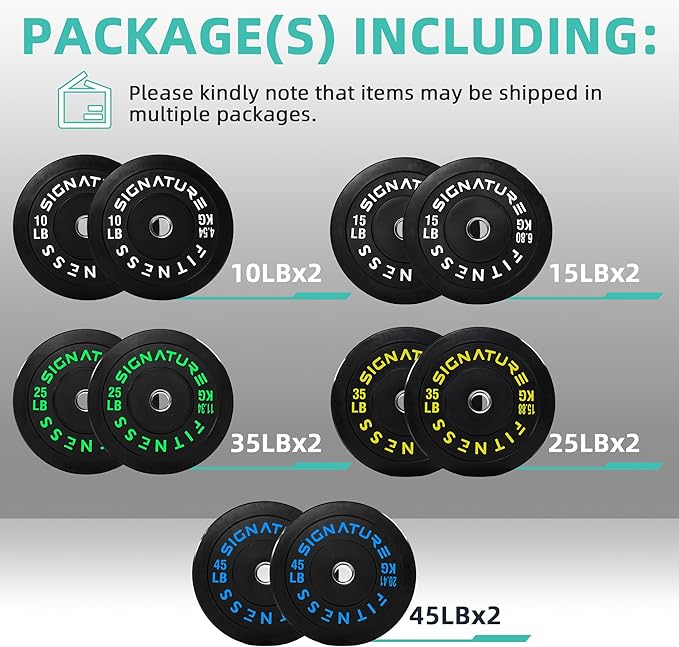 Olympic Bumper Plates Set, 2" Weight Plates for Strength Training & Weightlifting, Paris or Set or Set with Barbell, Multiple Options-StrideForce Fitness