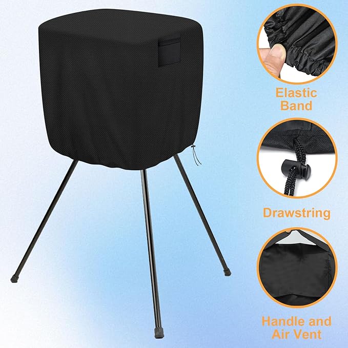 Pitching Machines Cover, Heavy Duty 600D Durable Waterproof Dustproof Cover, Universal Fit for Most Softball/Baseball Machines, All-Weather Indoor/Outdoor Protection( 23.6 X 23.6 X 31.5",Covers Only)-StrideForce Fitness