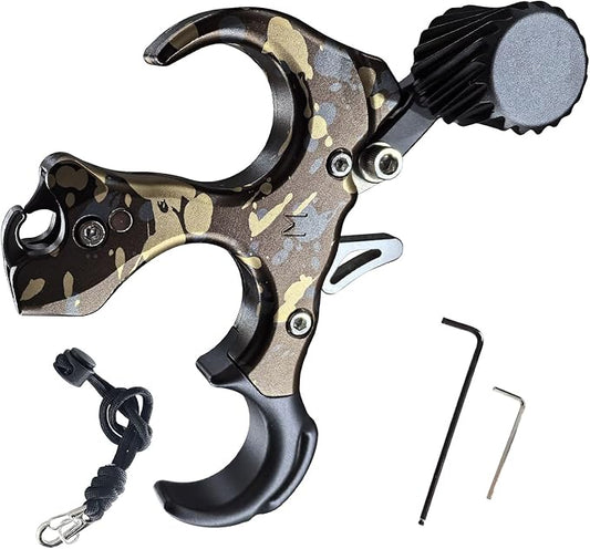 Compound Bow Aid Releaser with Wrist Straps and Adjustment Tool,Archery Release Aids with 3 Thumb Release Adjustable,Aluminum Alloy Aids.for Left and Right Handers.-StrideForce Fitness