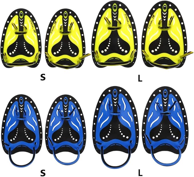 Swim Fins, Adjustable Kids Flippers for Swimming, Professional Swim Hand Paddles, Flat Paddles for Kids, Children, Men, Women-StrideForce Fitness