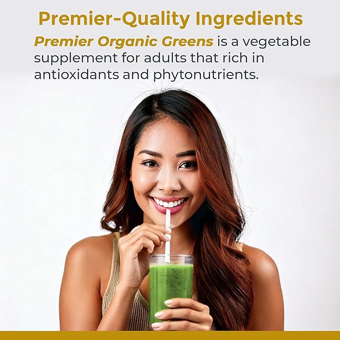 Premier Research Labs Premier Organic Greens - Super Greens Powder, Greens Superfood Powder for Drinks, Green Juice, Nutrition Support, Supergreens for Men & Women, Spinach, Alfalfa, Chlorella - 10 oz-StrideForce Fitness