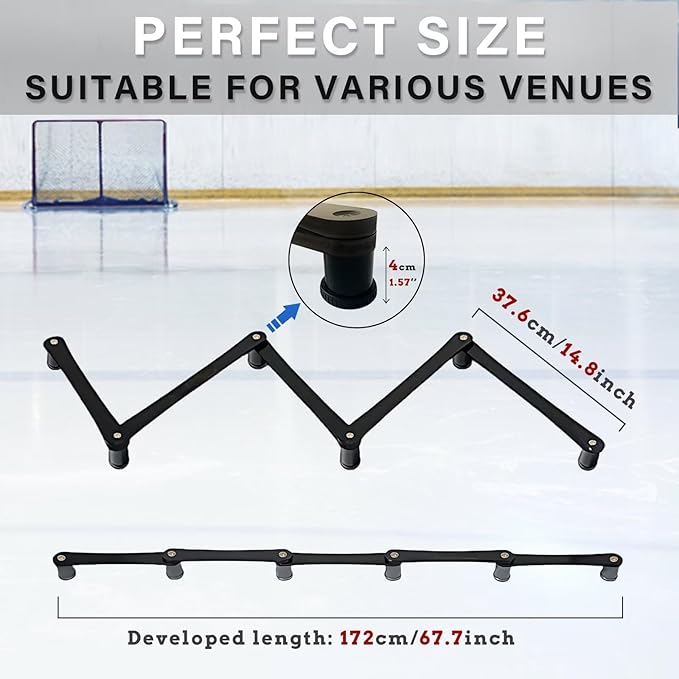 Lightweight Hockey Stick Handling Training Equipment for Enhanced Handling, for Puck Control - Solid, Portable, Durable and Multi-Angle Adjustable, Black-StrideForce Fitness