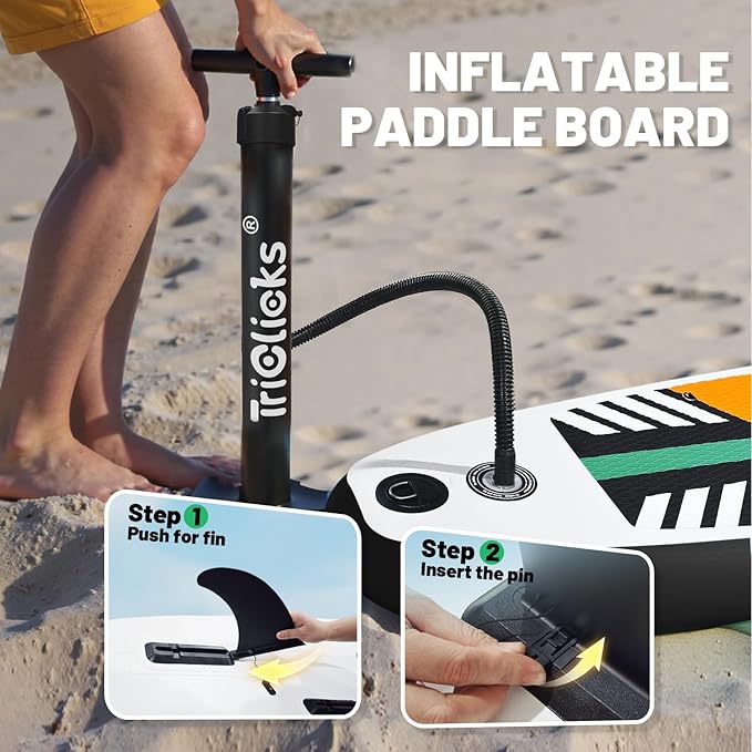 10' Inflatable Stand Up Paddle Board, Ultra-Light Wide Yoga Board for All Skill Levels with Premium SUP Paddleboard Accessories, 84L Waterproof Bag, Non-Slip Comfort Deck for Youth & Adults-StrideForce Fitness