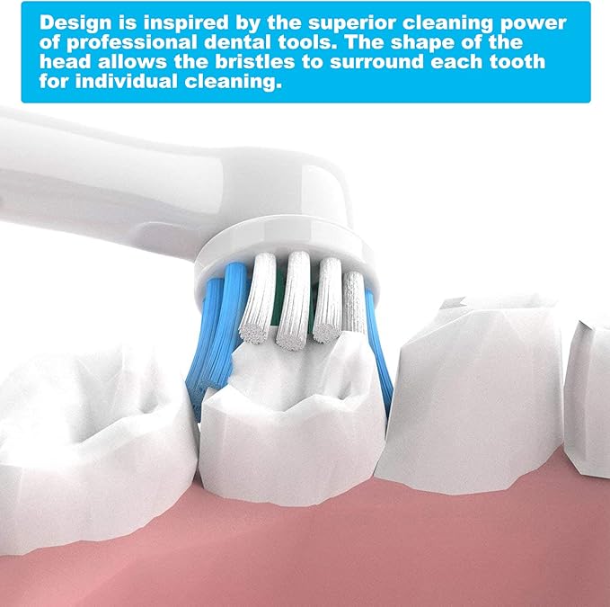 Replacement Toothbrush Heads for Oral B Electric Precision Clean Compatible with Oralb Brush Heads - 16 Pack