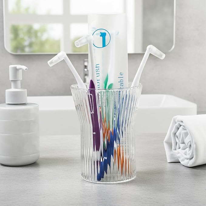 4 PCS Tufted Toothbrush Set, Interspace End-Tuft Brushes, Soft Bristles for Orthodontic and Interdental Cleaning, Easy Grip, Multi-Color