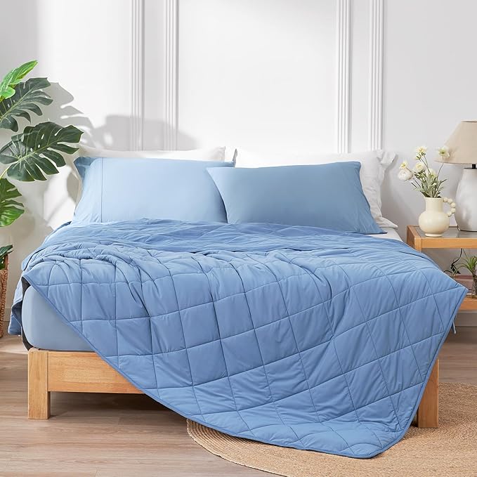 Cozy Bliss Cooling Blanket for Hot Sleepers, Q-Max 0.4 Cooling Comfort King Size, Cold Blankets for Night Sweats Sleeping, Ultra-Cool Lightweight Breathable Summer Blanket for Bed-StrideForce Fitness