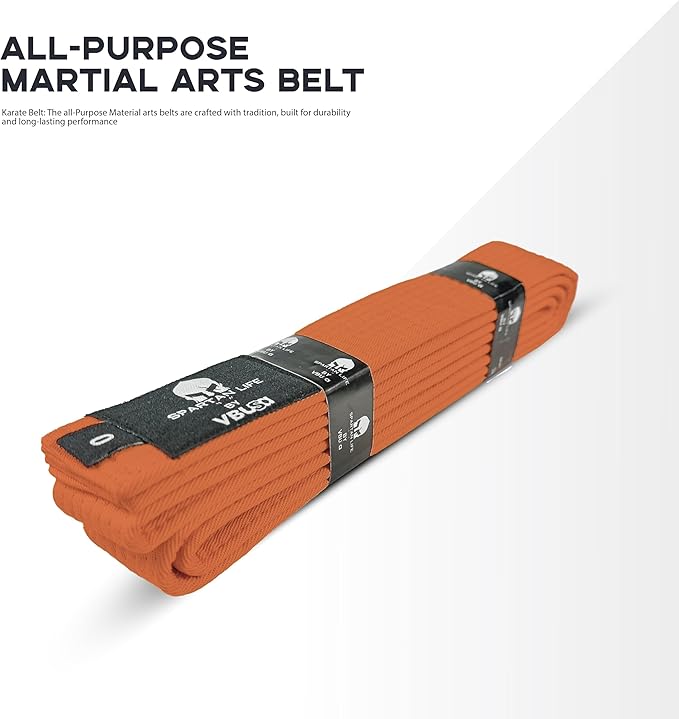 Karate Belt, All-Purpose Martial Arts Belt, Judo, Taekwondo Belt, Durable MMA Color Rank TKD Belt Size 0-6.-StrideForce Fitness