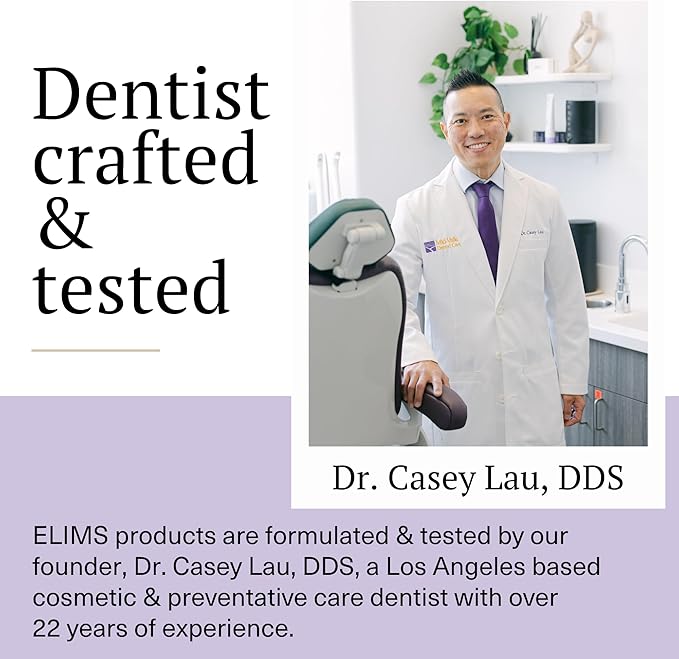 ELIMS Travel Size Nano Hydroxyapatite Toothpaste Fluoride Free - Xylitol Remineralizing Toothpaste for Whitening Sensitive Teeth - Lavender Vanilla Mint Toothpaste for Adults & Kids 1oz