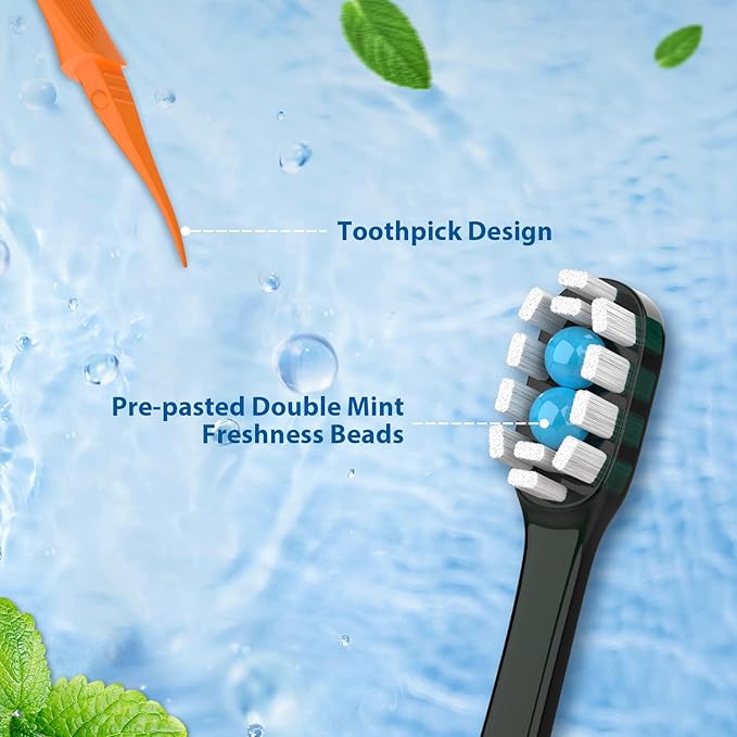 24Pack Disposable Toothbrushes with Toothpaste All-in-One Oral Care Prepasted Individually Wrapped 5-in-1 Mini Toothbrush with Toothpick, Flosser, Tongue Cleaner, Perfect for Travel & On-The-Go