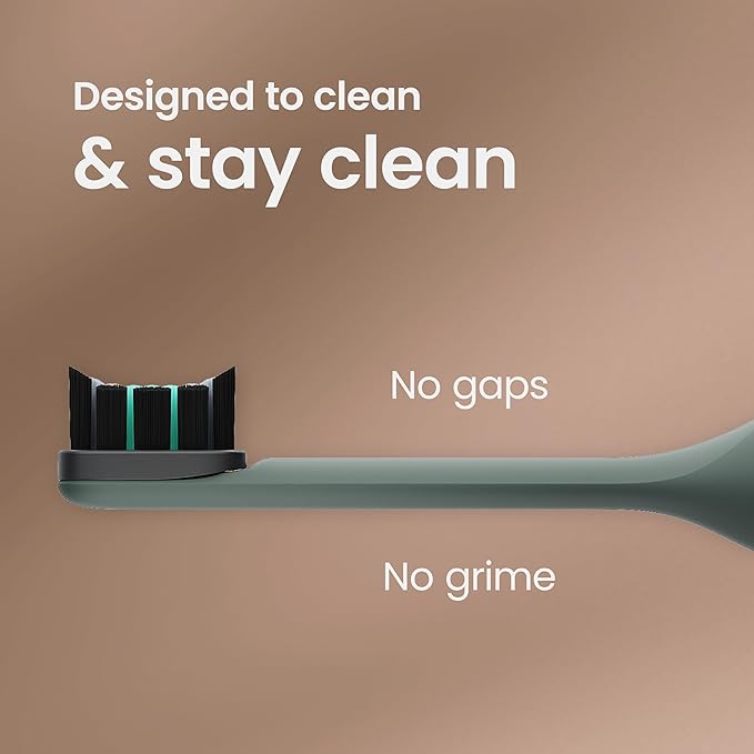 quip Ultra Brush Pod Refill Heads - 4 Pack - Verified quip Brush Head Refills for Sonic Electric Toothbrushes - Soft Bristles, Compact - Last 3 Months Each - Black