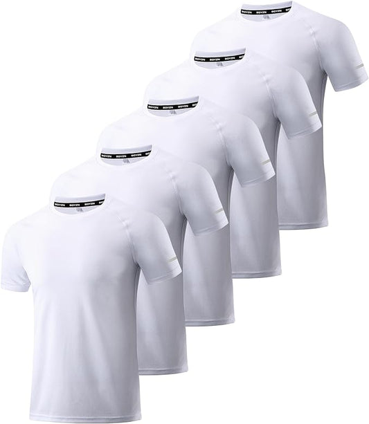 Boyzn 1, 3, 5 or 7 Pack Men's Workout Running Shirts, Dry Fit Moisture Wicking T-Shirt, Gym Athletic Short Sleeve Tee Shirts-StrideForce Fitness