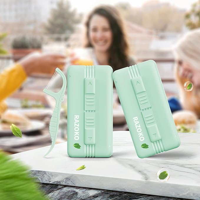 Dental Floss Picks Extra Strong Flosser Pick Toothpicks Fresh Mint (10 Count (Pack of 2))