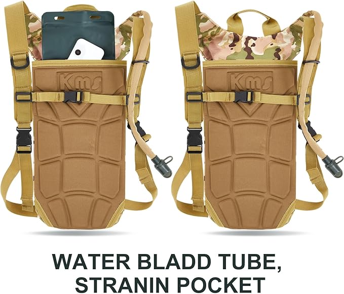 4 Pack Tactical Hydration Backpack with 3L Water Bladder Military Daypack Water Backpack Lightweight Hydration Back Pack for Running Cycling Climbing Hiking for Men Women-StrideForce Fitness