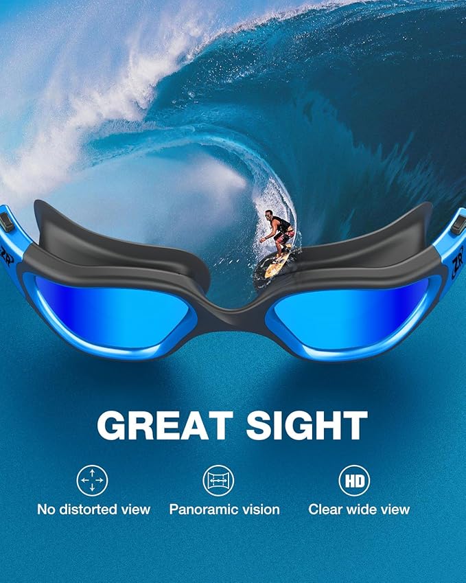 ZIONOR Swim Goggles, G1 MAX Polarized Anti-Fog Swimming Goggles for Men Women-StrideForce Fitness