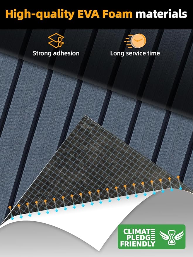 FOCEAN Boat Flooring EVA Foam Boat Decking Faux Teak Marine Flooring Boat Mat Boat Carpet Sheet for Motorboat RV Yacht Kayak Surfboard, 94.5"x 47.2"/35.4"/23.6"/15.7"-StrideForce Fitness