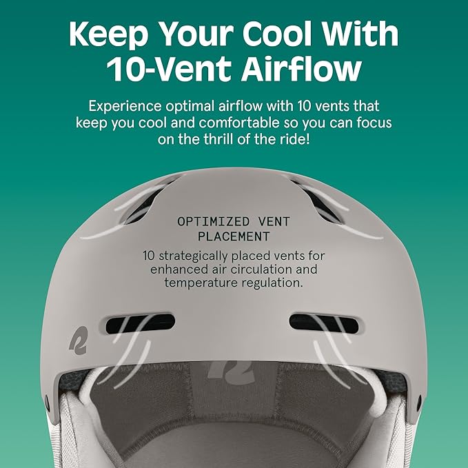 Retrospec Comstock Ski Helmet - Snowboard Helmet for Adults & Youth - Adjustable Fit Snow Helmet with Protective Shell and Breathable Vents for Men, Women, Boys & Girls-StrideForce Fitness