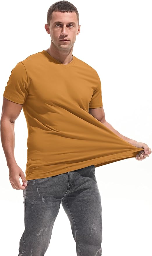 VEIISAR Premium V Neck T Shirts for Men - Modern Fitted Tees Vneck Undershirts-StrideForce Fitness