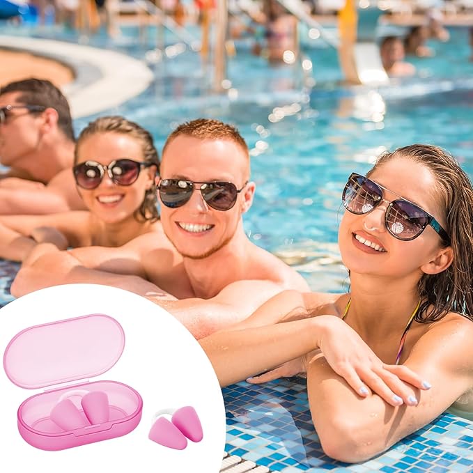 2 Pack Nose Plugs for Swimming for Adults and Kids (Age 7-12), Waterproof Soft Silicone Swimming Protectors Nose Block Nostril Plugs for Swimmers Surfers Water Sports-StrideForce Fitness